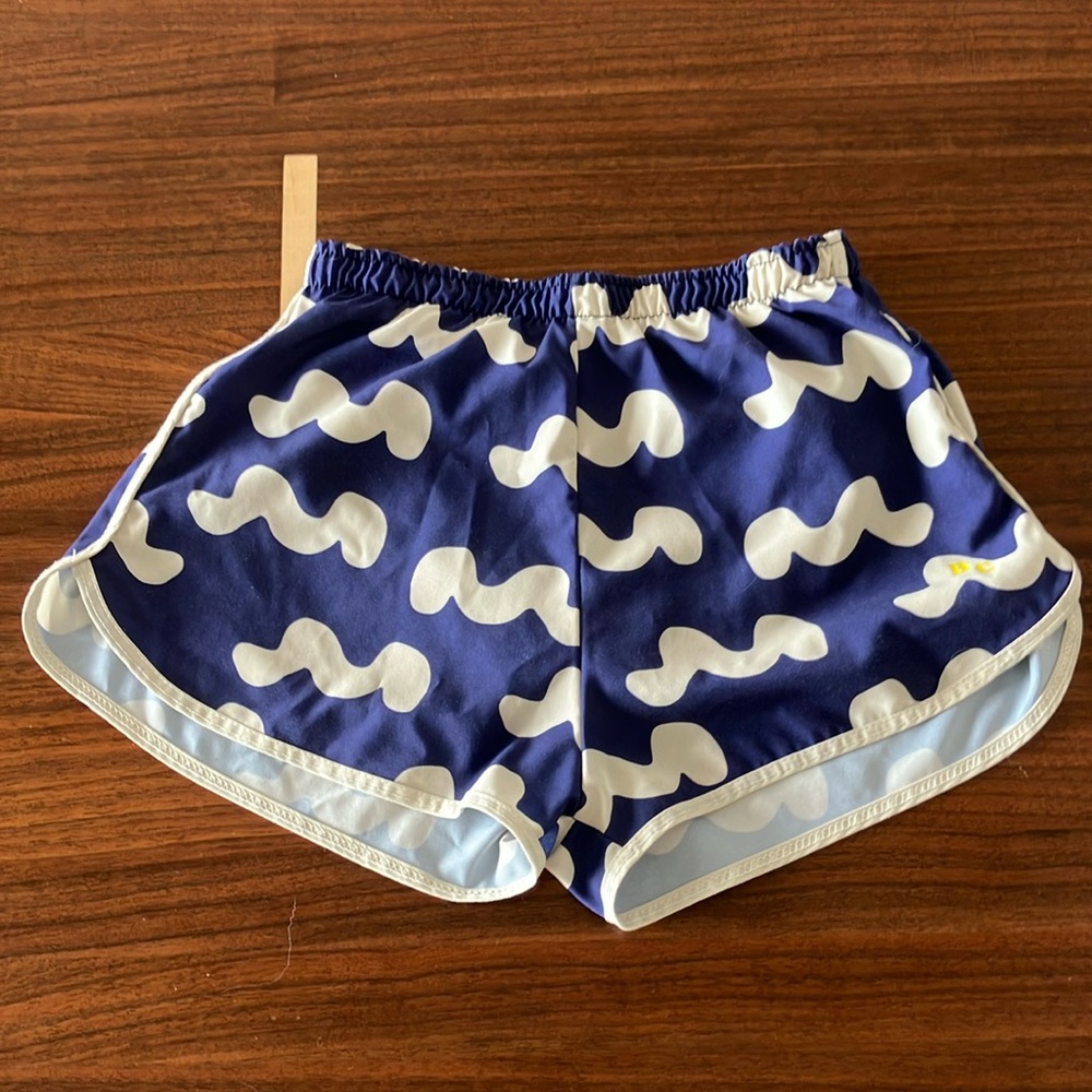 Blue and White Patterned Kids Bobo Choses Shorts